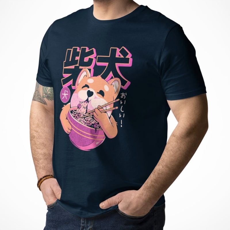 Japanese Graphic T-Shirt - Shiba Noodle