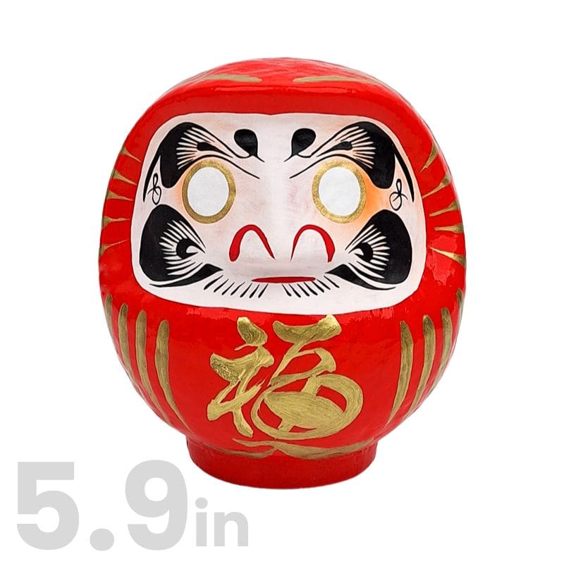 Red Japanese Daruma – 3.5” to 5.9”