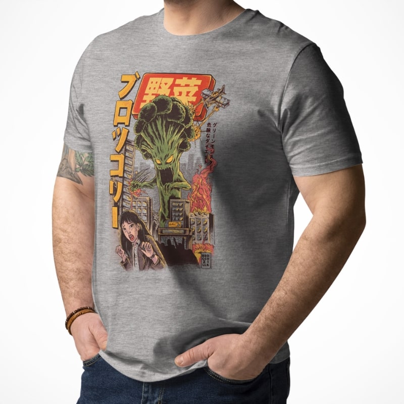 Japanese Tee Shirt - Broccozilla