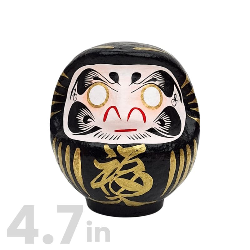 Black Japanese Daruma – 3.5” to 5.9”