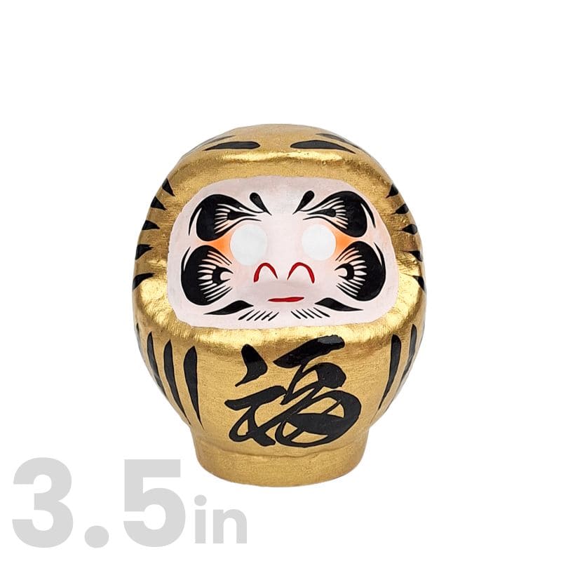 Gold Japanese Daruma – 3.5” to 5.9”