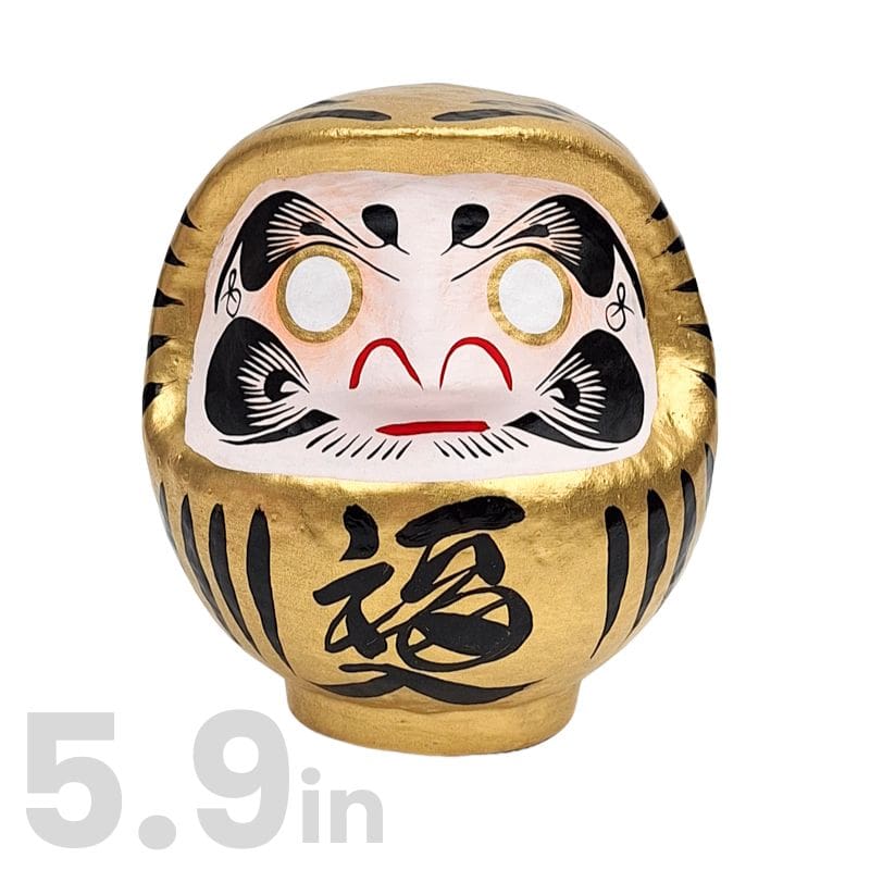 Gold Japanese Daruma – 3.5” to 5.9”