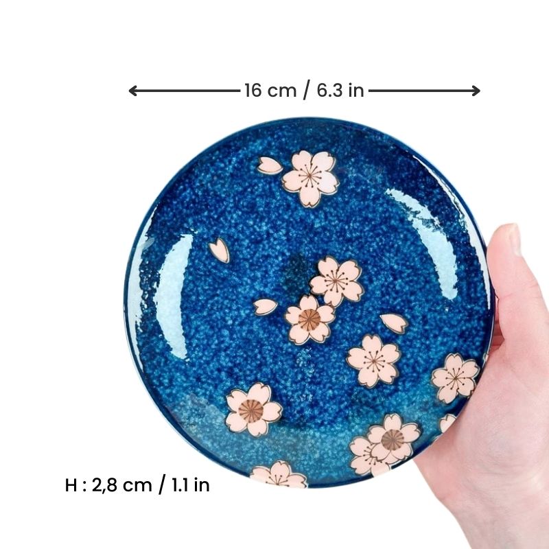 Set of 5 Japanese Plates - Sakura