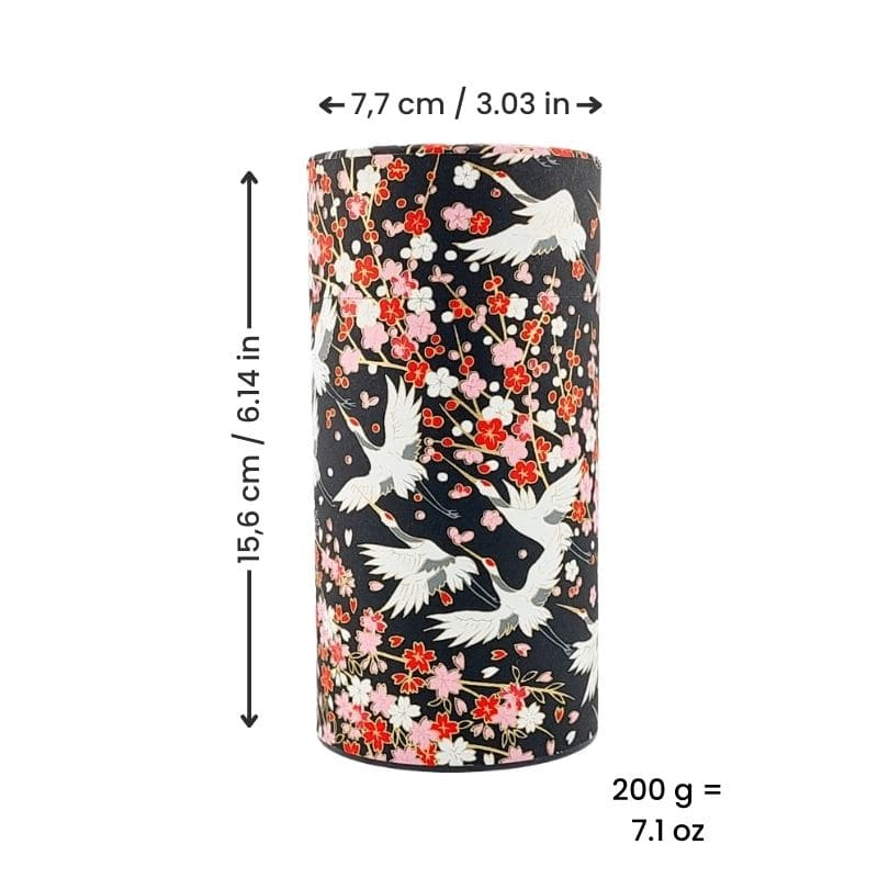 Washi Tea Canister - Hana Tsuru