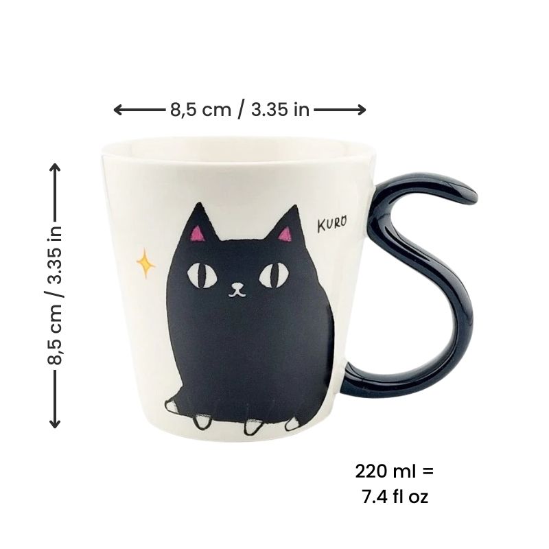 Black Cat Mug - Neko Kuro