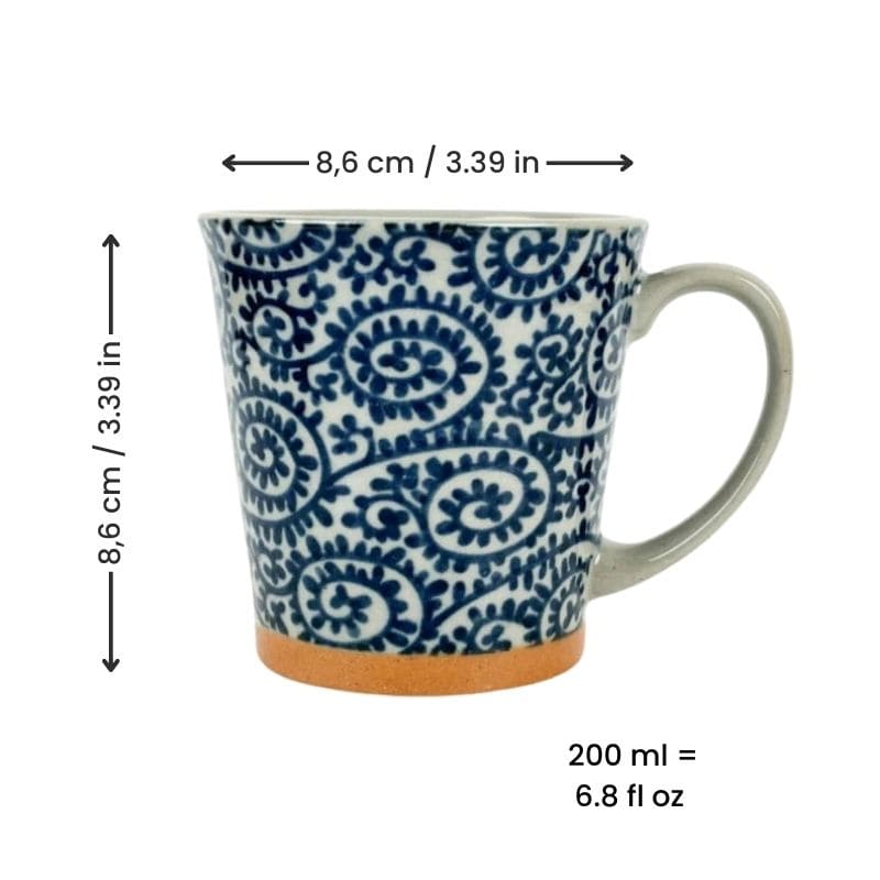 Japanese Mug - Karakusa Blue