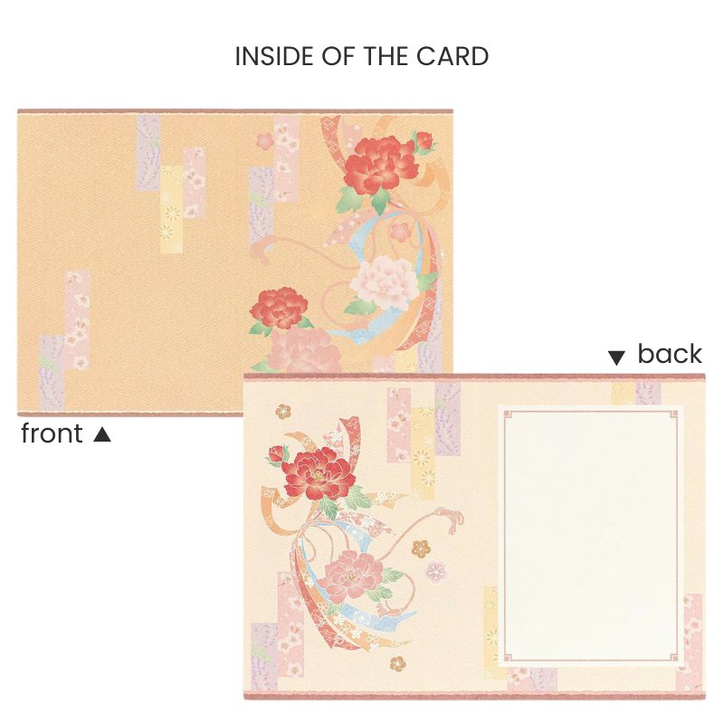 Japanese Birthday Card - Peony