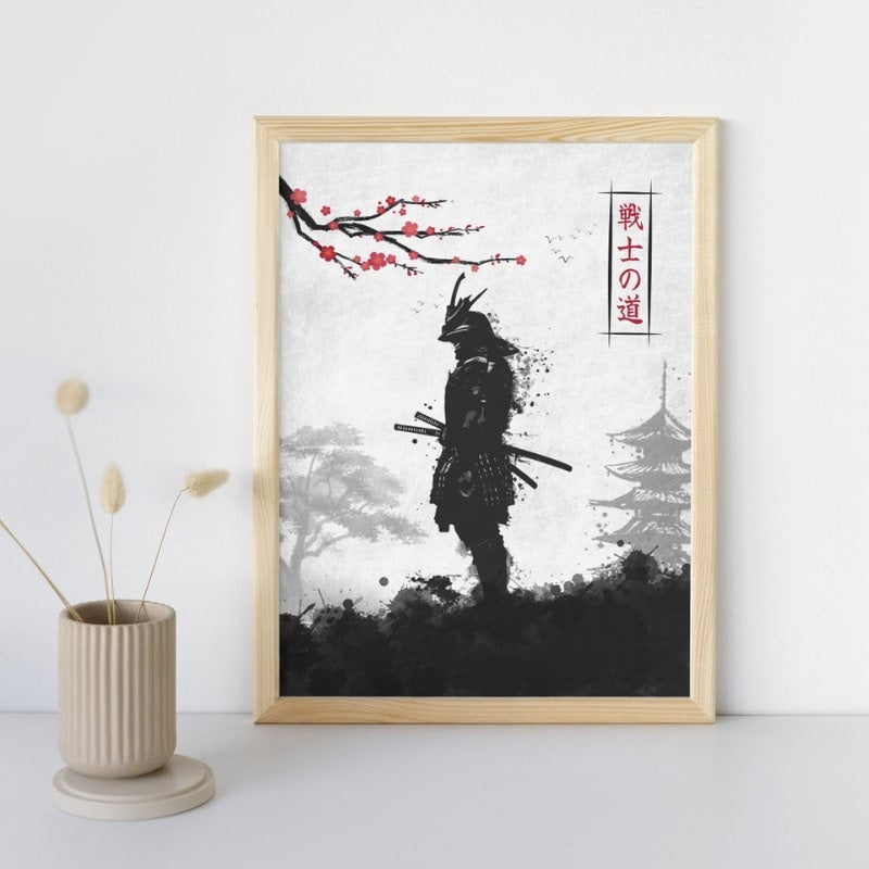 Japanese Samurai Warrior Poster - A3