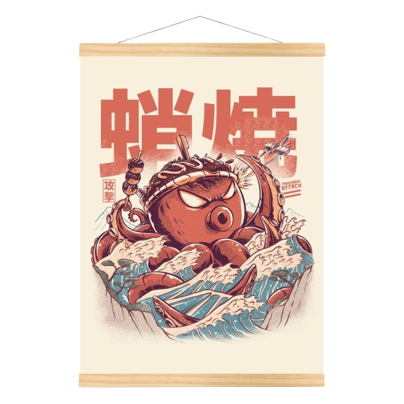 Takoyaki Attack Japanese poster - A3