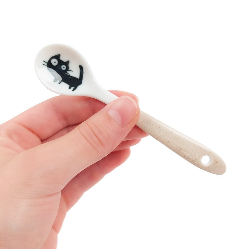 Japanese Coffee Spoon Cat Beige