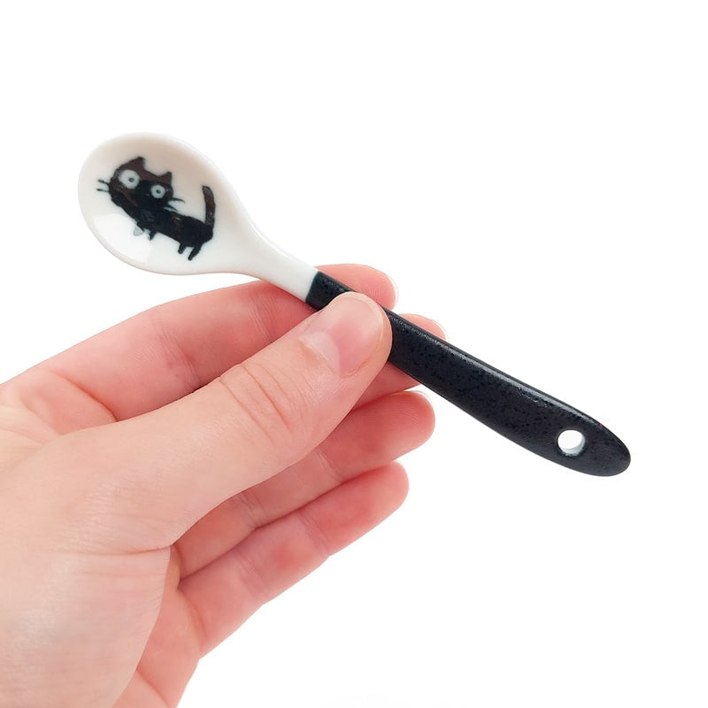 Japanese Coffee Spoon Black Cat