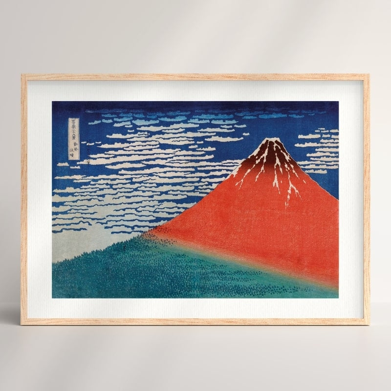 Mount Fuji Red Japanese Print - A3