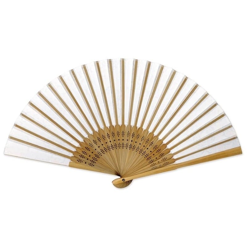 Éventails Japonais Yuzen Botan Bleu