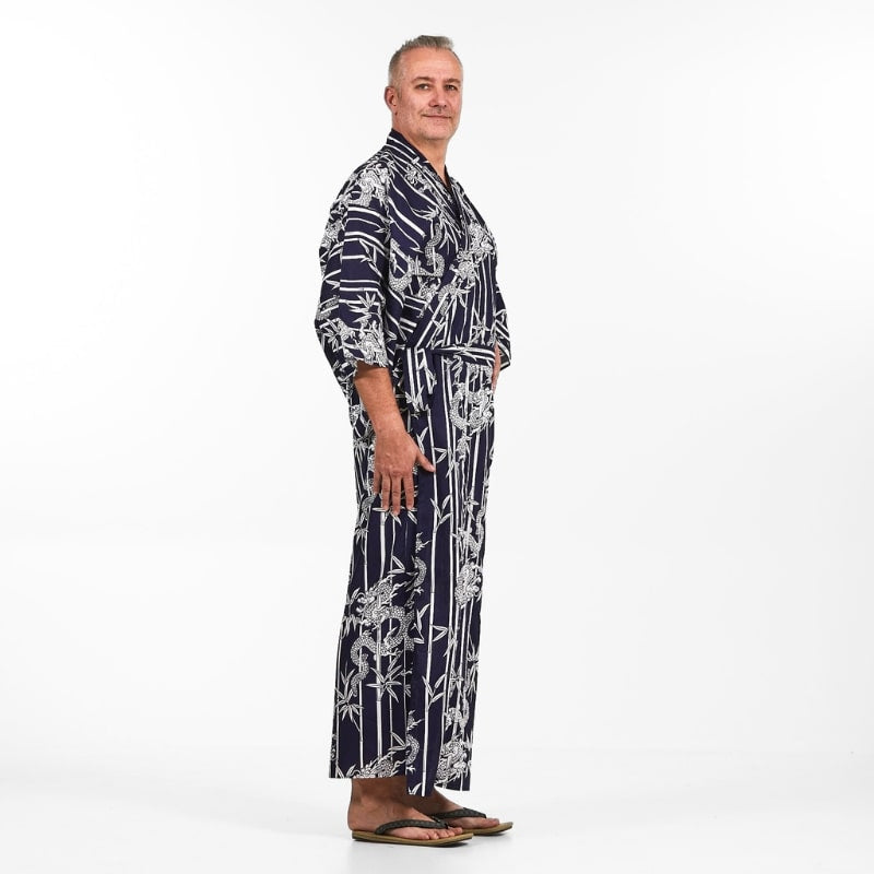 Kimono Yukata Man Bamboo & Dragon