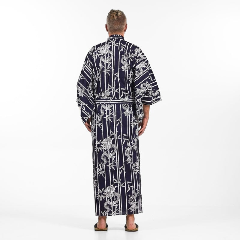 Kimono Yukata Man Bamboo & Dragon
