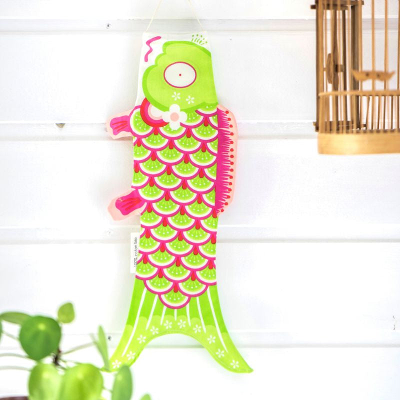 Koinobori Green & Pink Mini