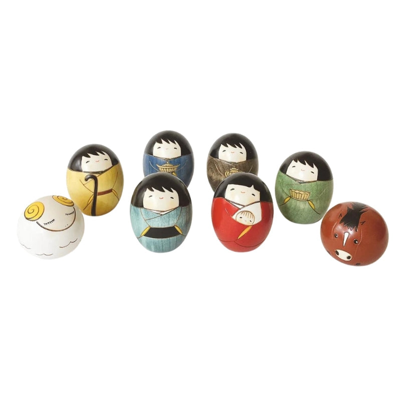 Kokeshi Christmas Crib