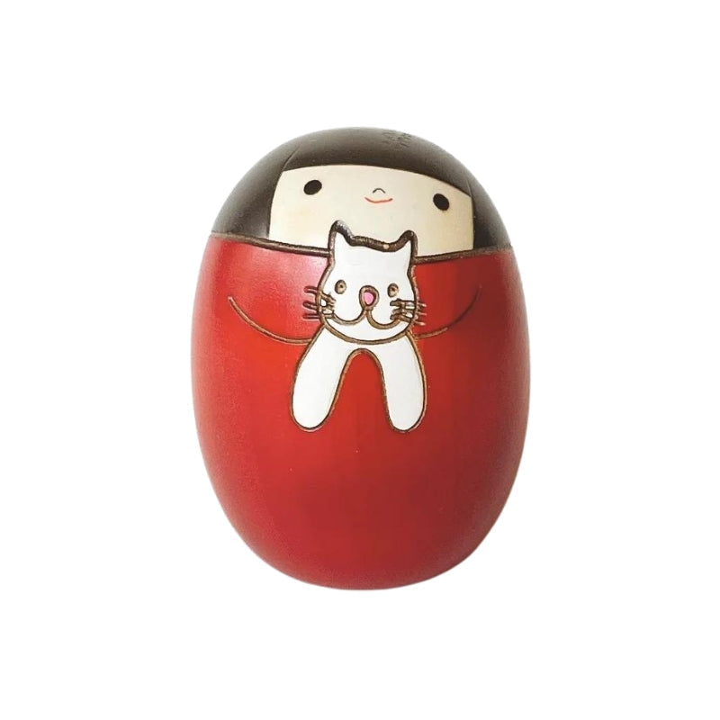 Kokeshi Neko Red