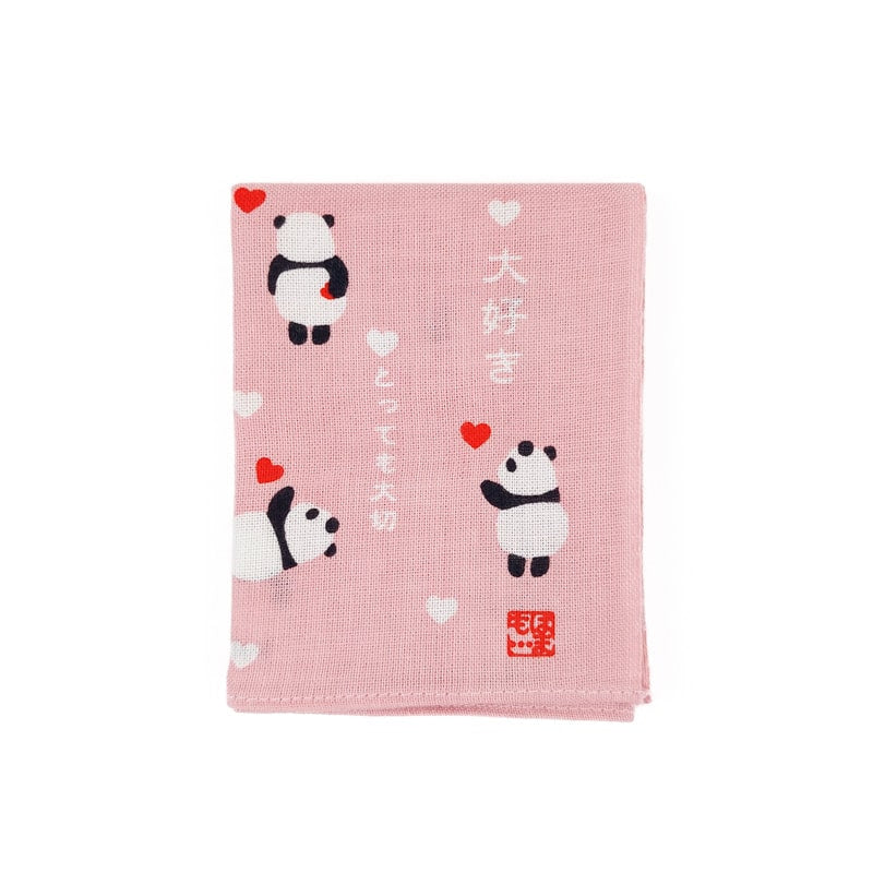 Japanese Panda Handkerchief