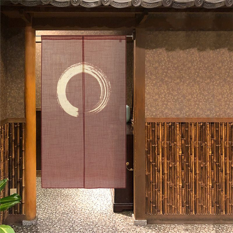 Noren Japanese Enso Brown - 85 x 150 cm