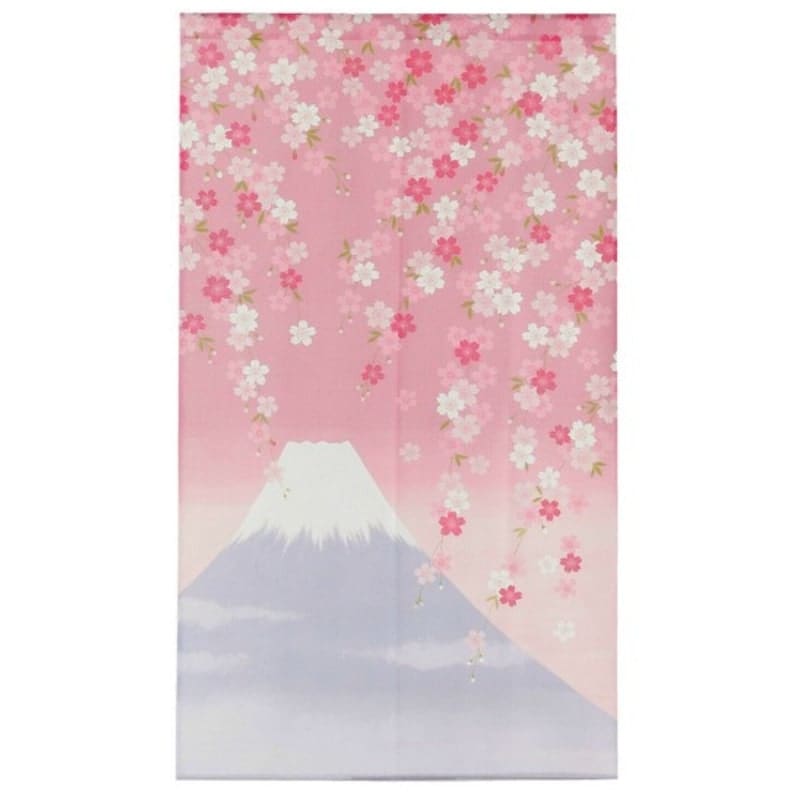 Japanese Noren Fuji Sakura - 85 x 150 cm