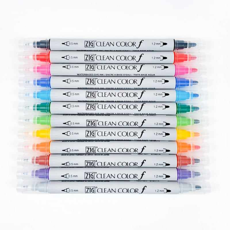 Set of 12 Double Point Felt Pens