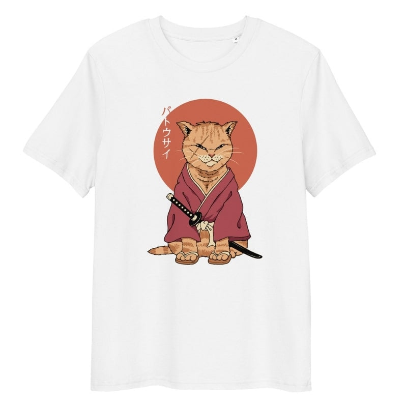 Neko Battôsaï Japanese T-shirt - S / White