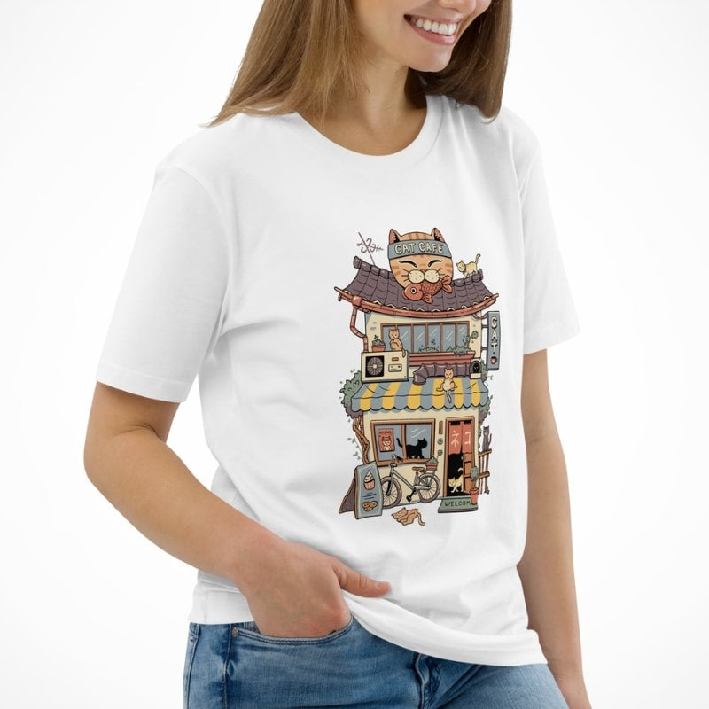 Japanese T-shirt Neko Café