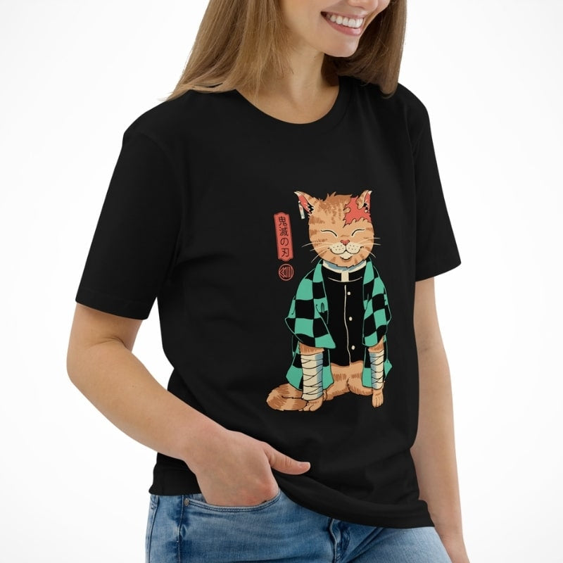 Japanese T-shirt Neko Pourfendeur