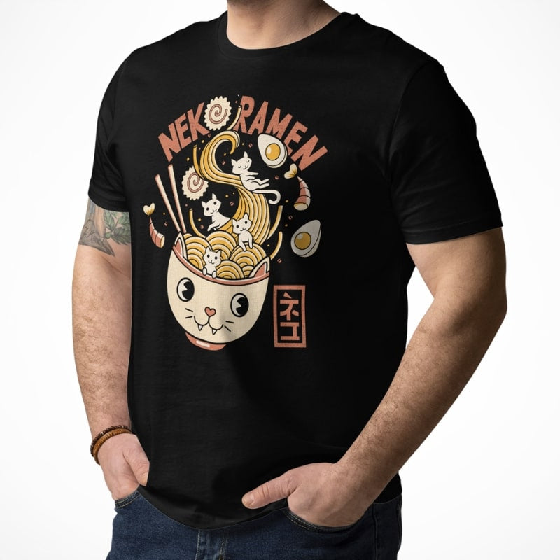 Japanese T-shirt Neko Ramen