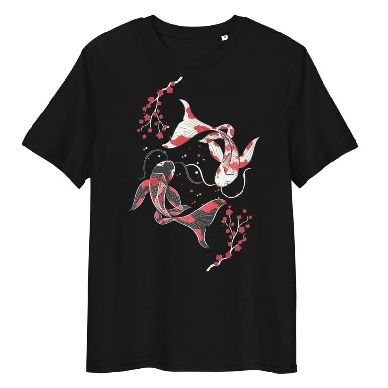 Sakura Koi Japanese T-shirt - S / Black