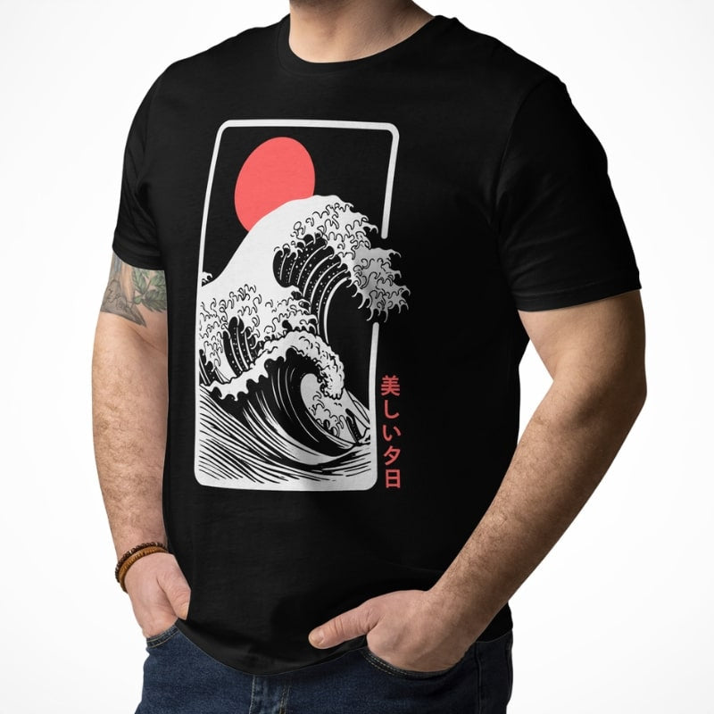 Japanese Sunset Kanagawa T-shirt
