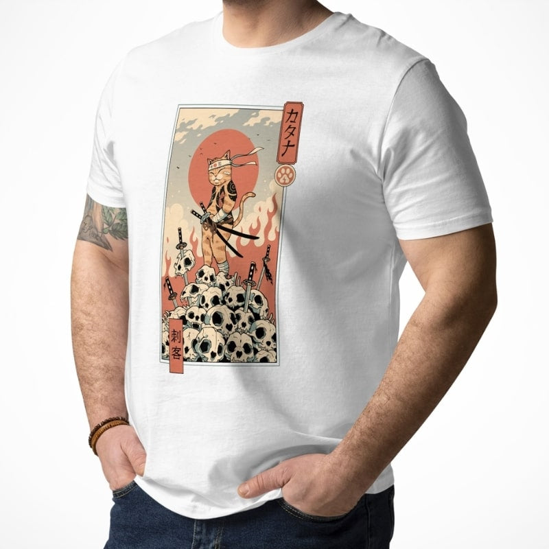 Japanese Ukiyo-e Neko Assassin T-shirt