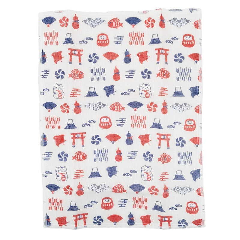 Lucky Japanese tea towel
