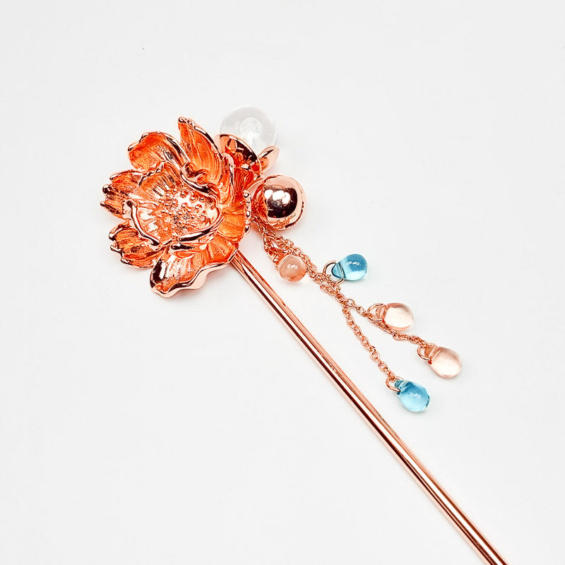 Kanzashi Hair Stick - Peony