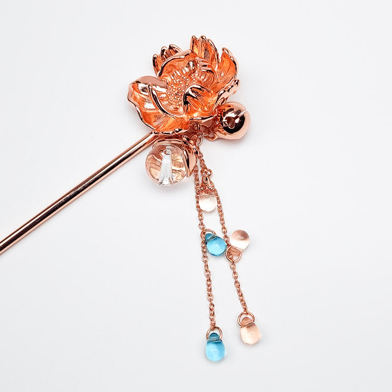 Kanzashi Hair Stick - Peony