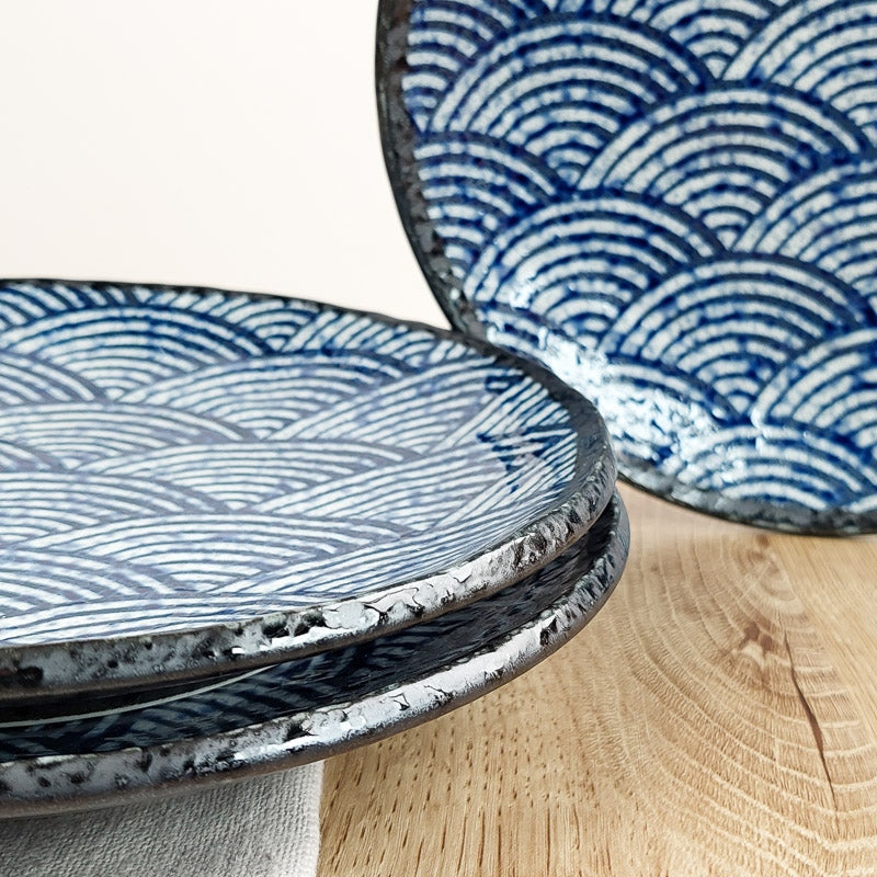 Japanese Plate Seigaiha