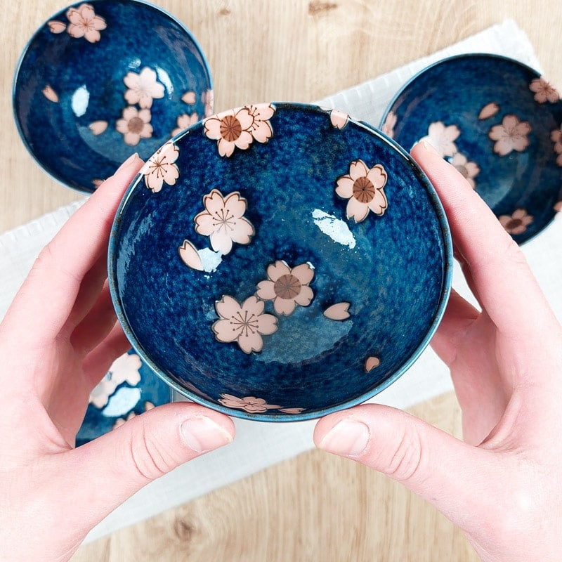 Set of 5 Japanese Bowls - Sakura