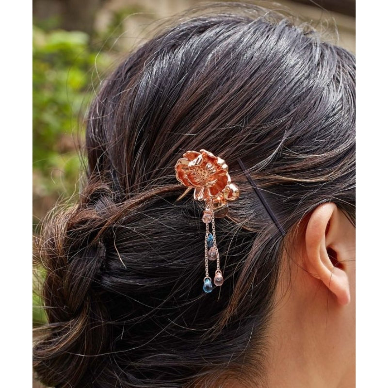 Kanzashi Hair Stick - Peony