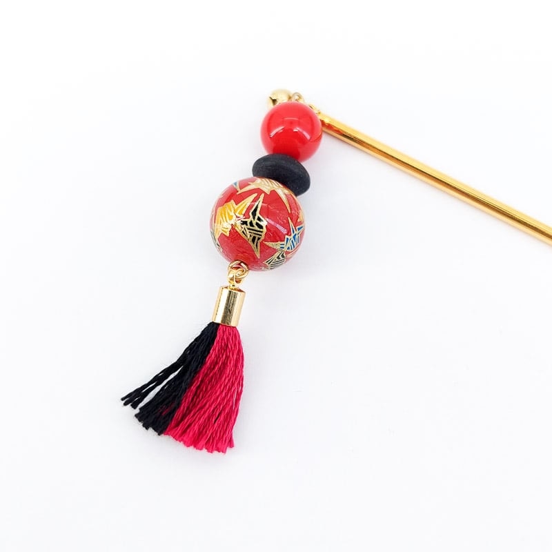 Japanese Kanzashi Red Crane