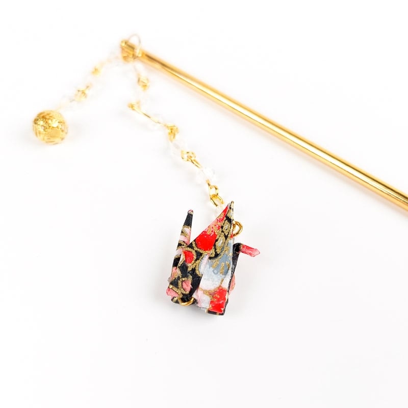 Japanese Hair Pin - Red Origami