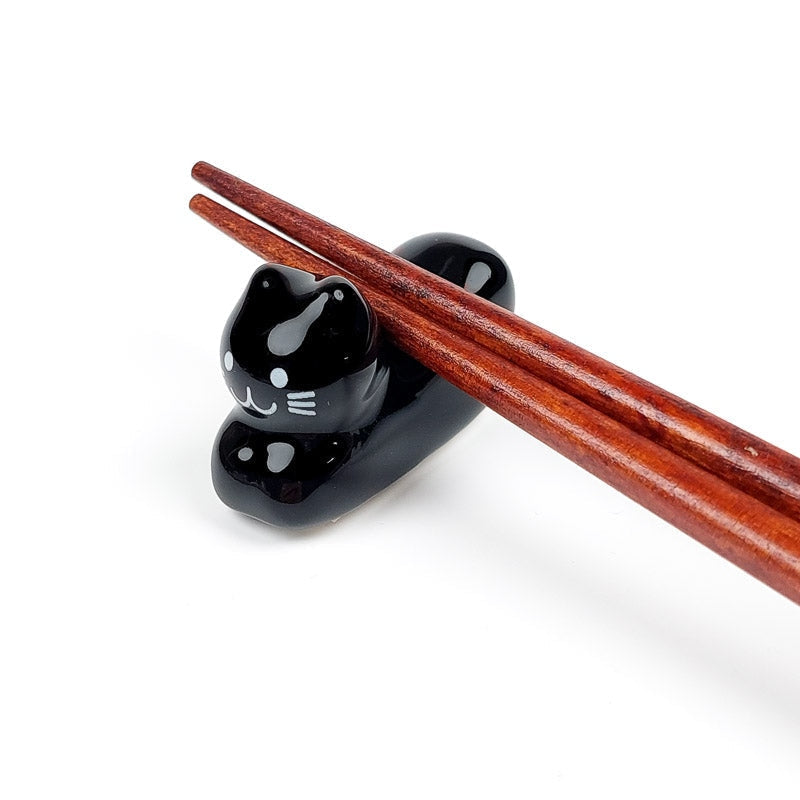 Chopstick Rest Black Cat
