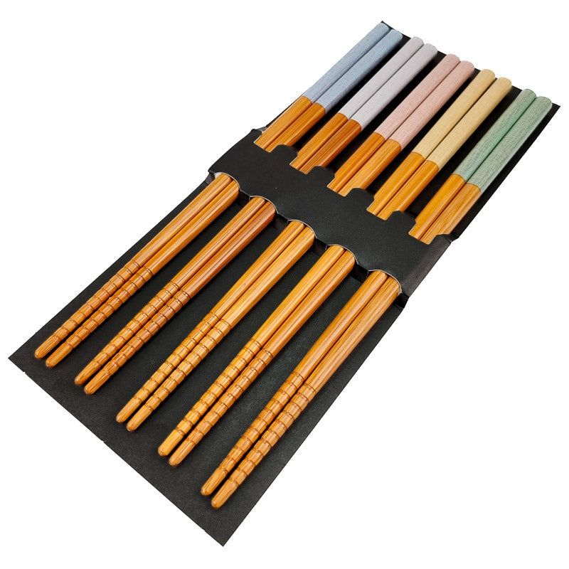 Set of 5 Pairs of Bamboo Chopsticks