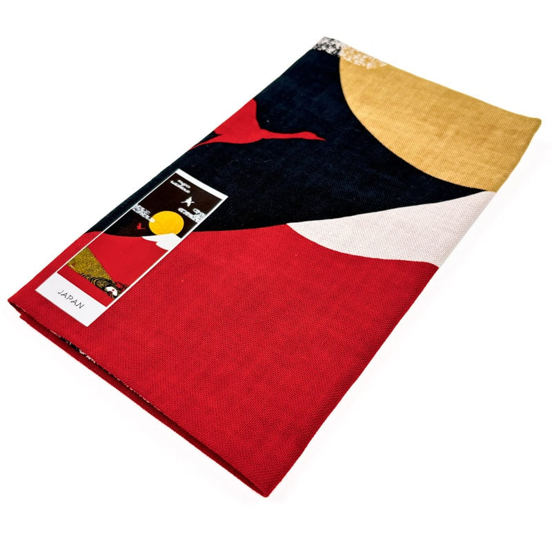 Fuji Red Japanese Tenugui