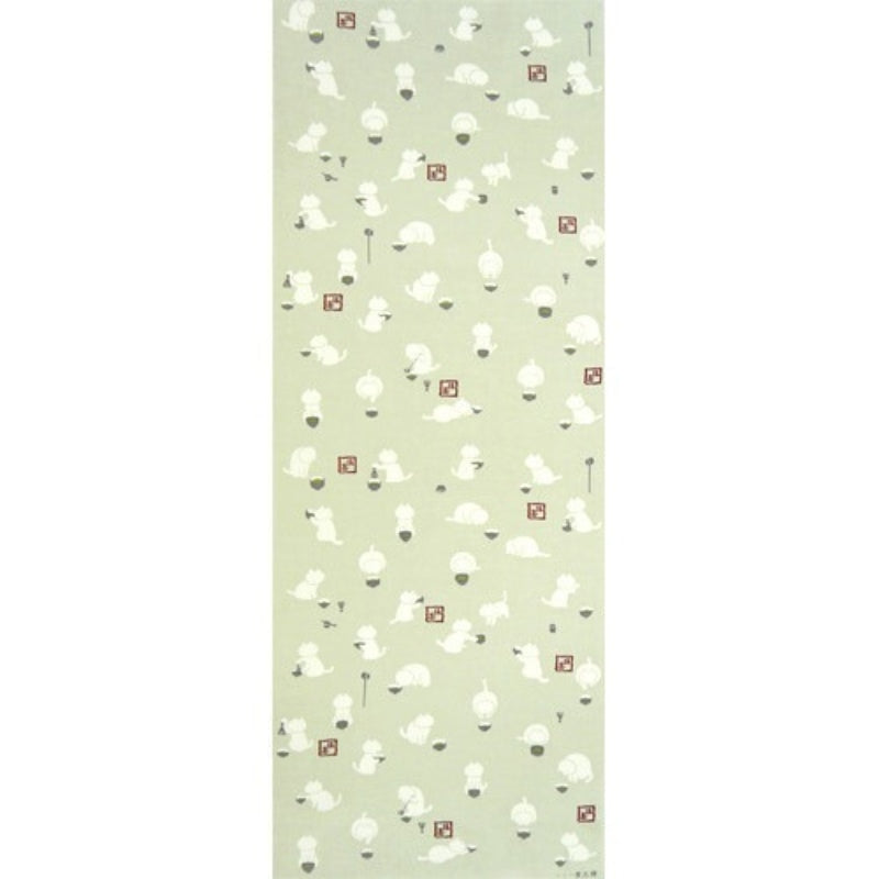 Tenugui Cloth Matcha Cat