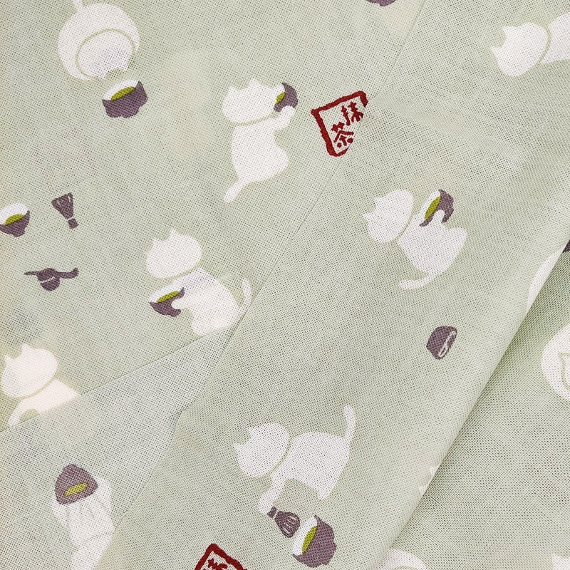 Tenugui Cloth Matcha Cat