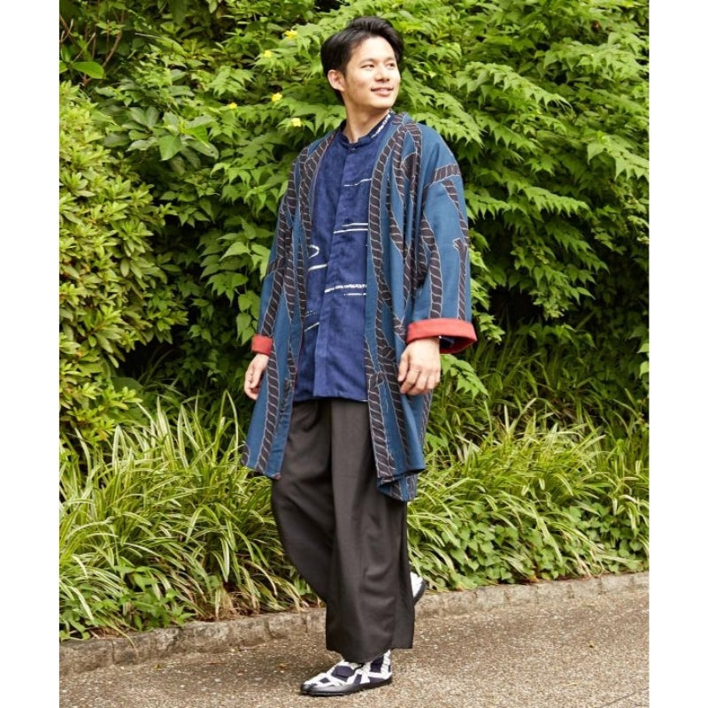 Veste Japonaise Homme Bleu