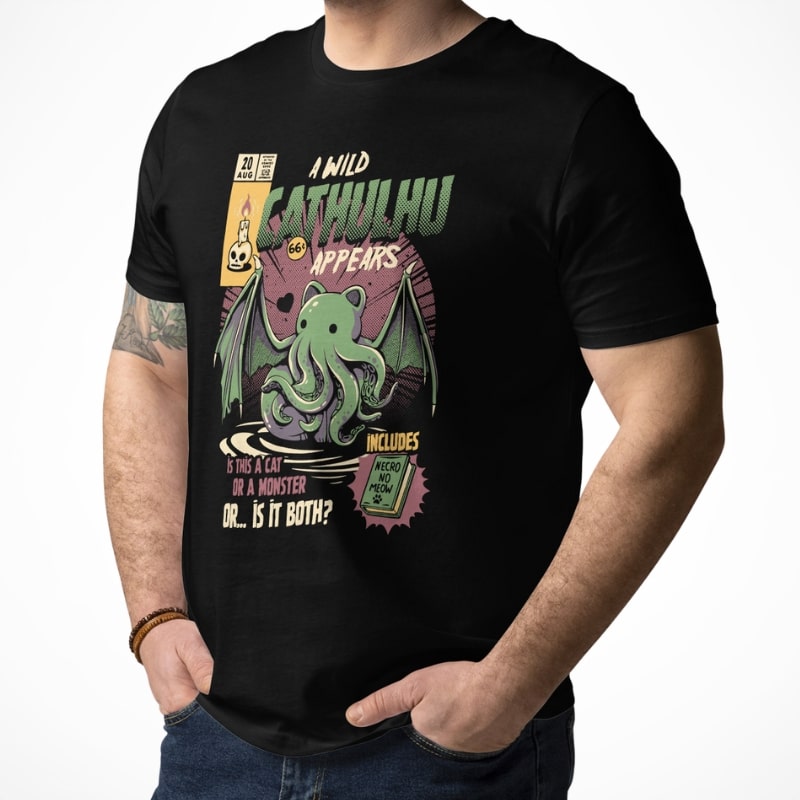 Japanese T-Shirt - Cathulhu