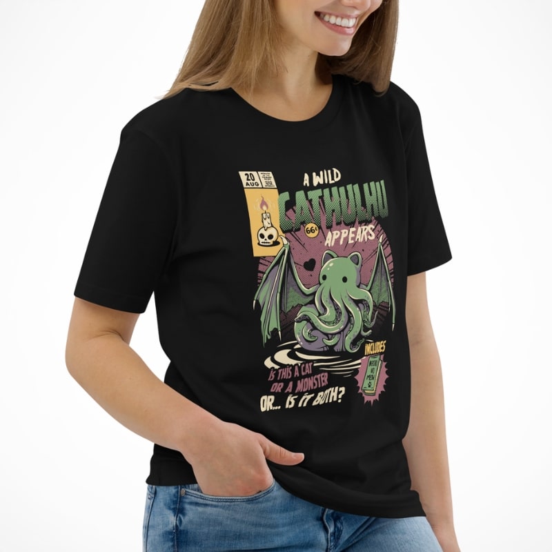 Japanese T-Shirt - Cathulhu
