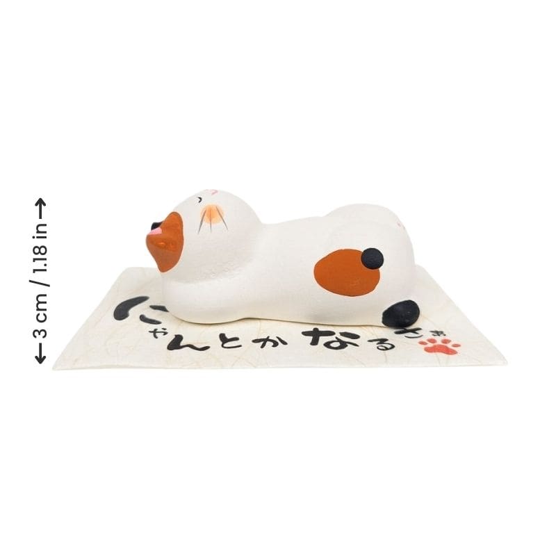 Cat Figurine Savasana